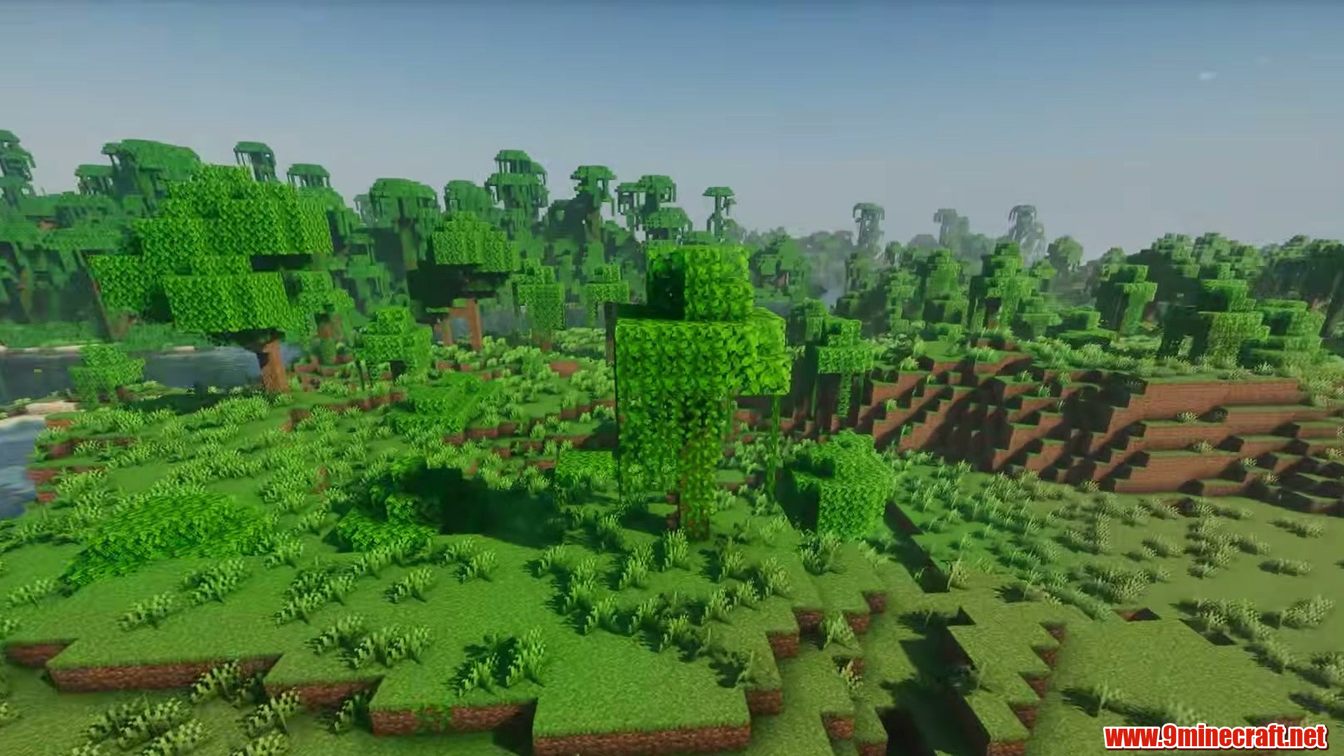 Flat clearing beside jungle in Minecraft seed -5808633264205797917