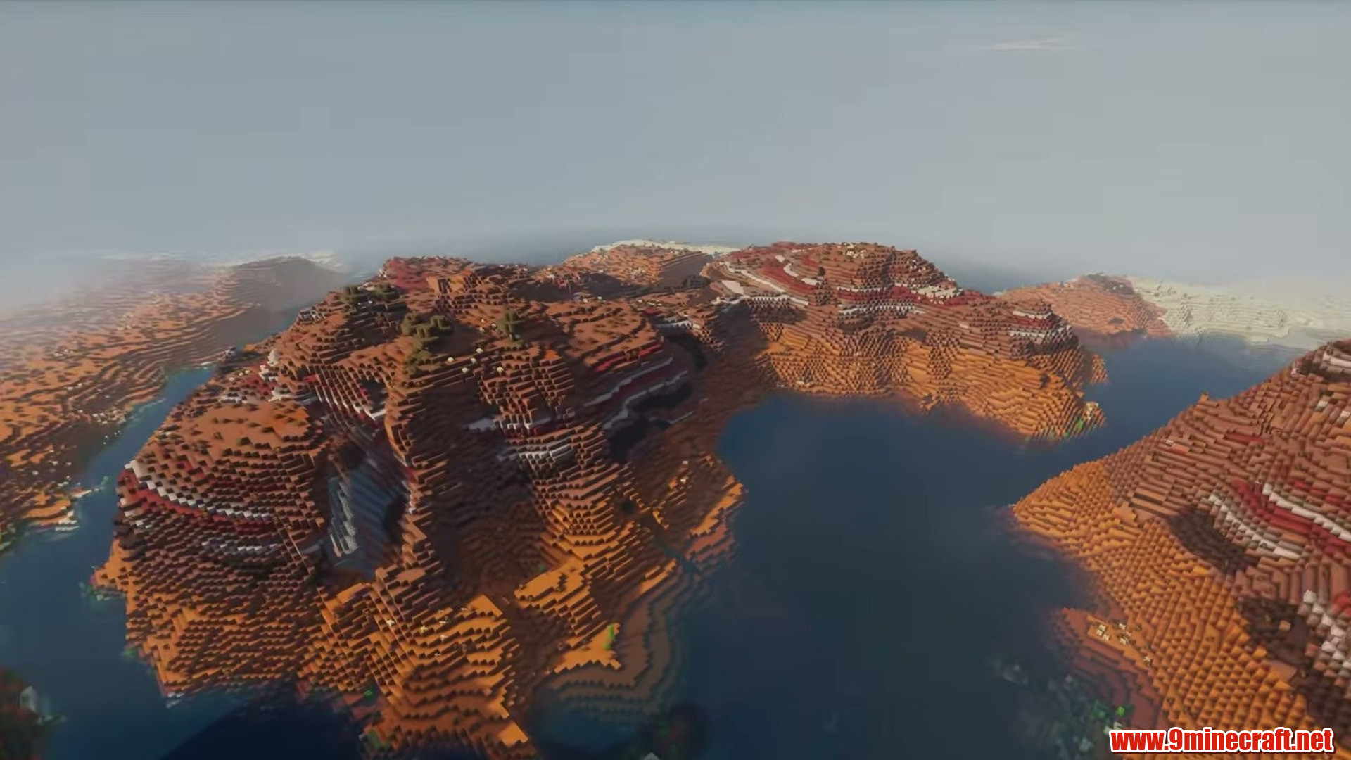 Badlands canyon maze in Minecraft seed 1656128799866287000