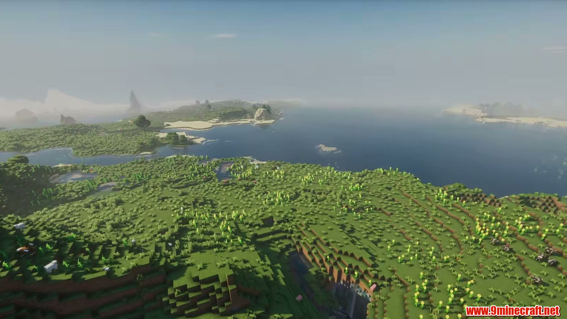Village at the swamp edge in Minecraft seed 4753501461824104002