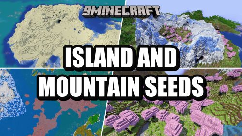 Island and mountain seeds for Minecraft 26.2 - continent islands, mountain rings, mushroom ring lagoon and cherry peaks