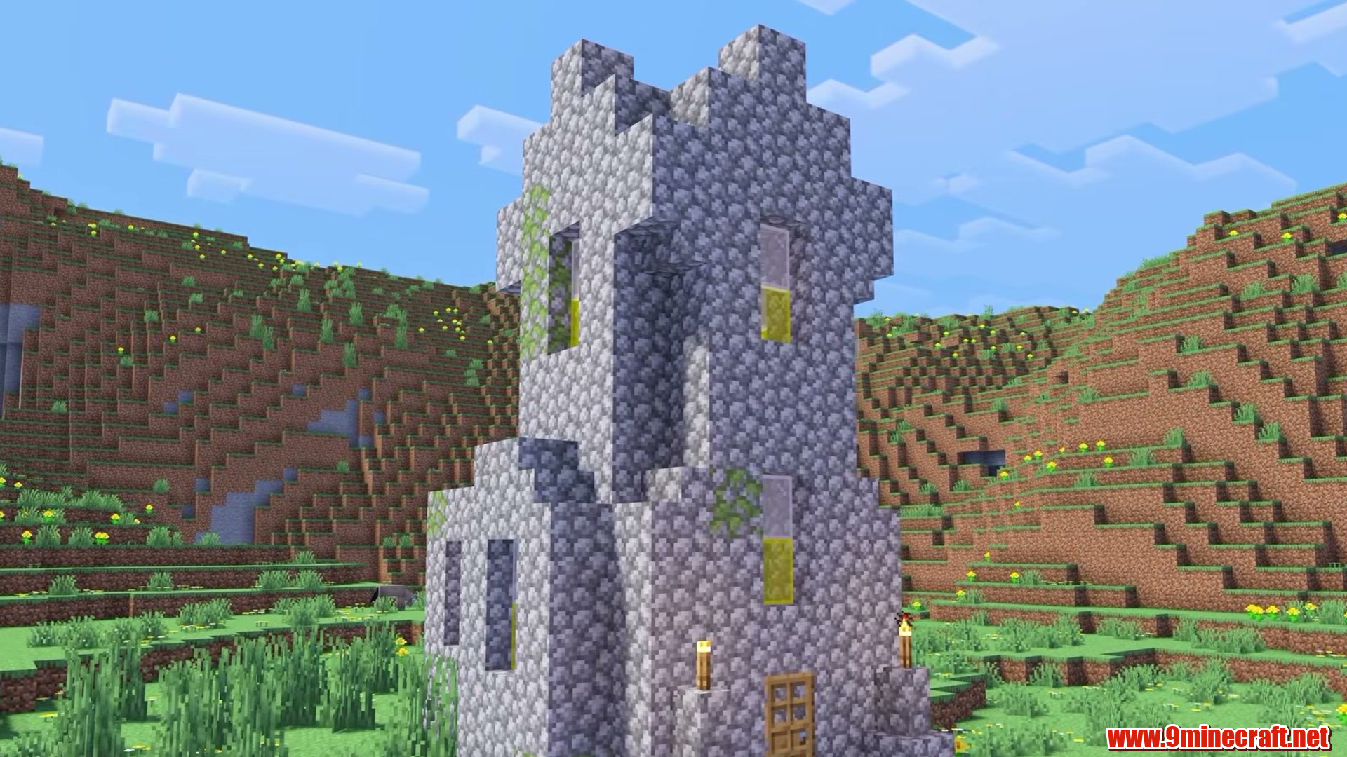 Stone tower ruin beside the blacksmith village