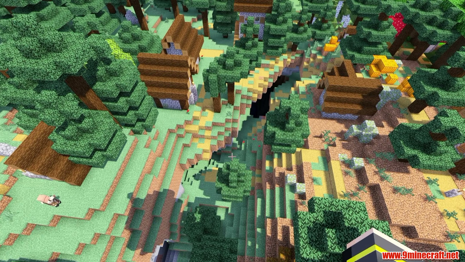 Village beside the mansion on the survival island