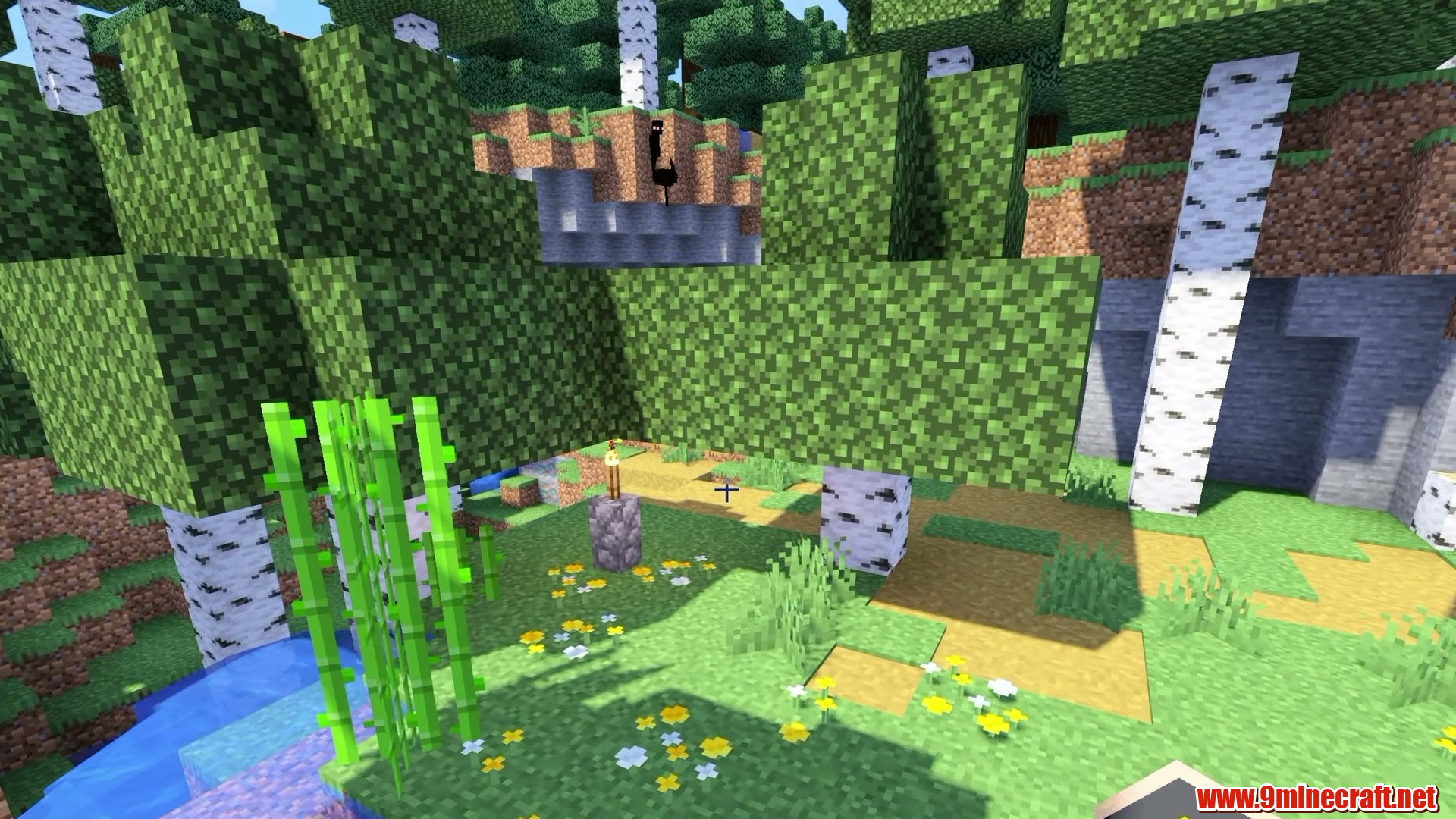 Ocean-ringed mansion island at spawn