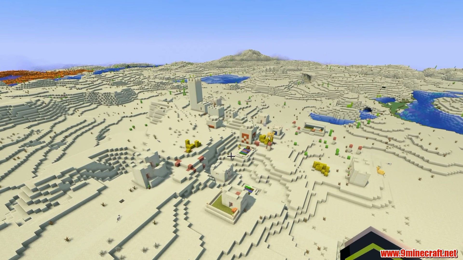 Desert village with a temple at spawn