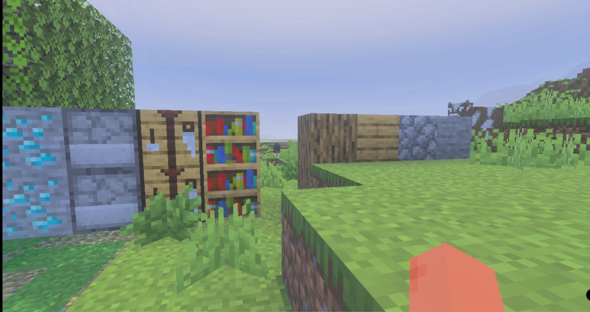 Ultimate Survival Texture Pack USTP MCPE/Bedrock Texture Pack Screenshot 1 Showcase of various blocks with clean textures from Ultimate Survival Texture Pack