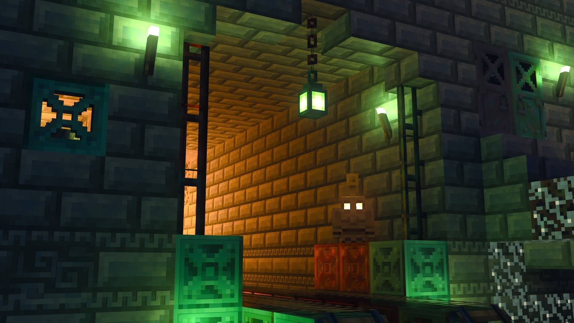 Ray tracing lighting effects on blocks with custom glowing creature eyes