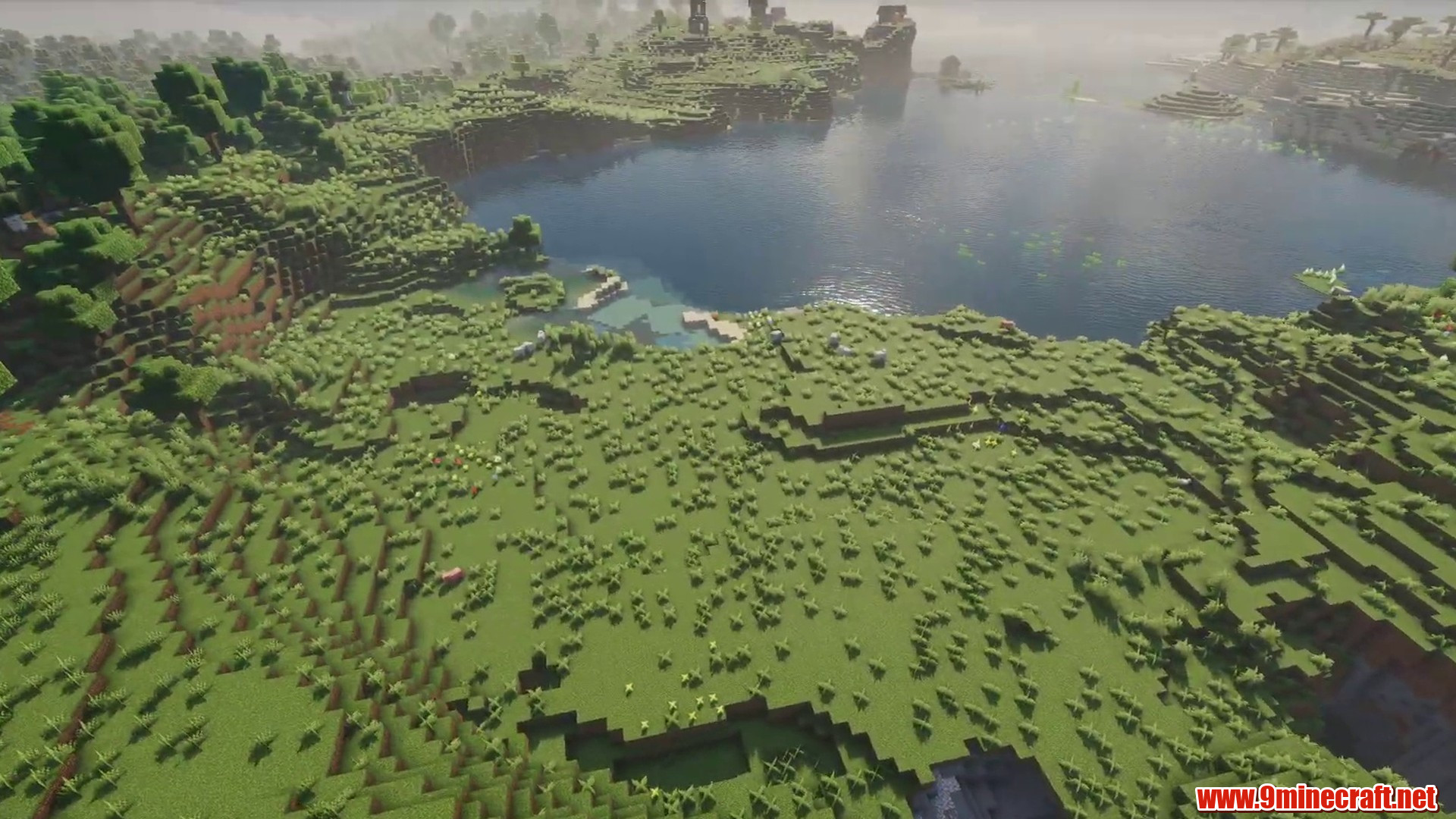 Scenic terrain from Minecraft seed 6025439450037292293