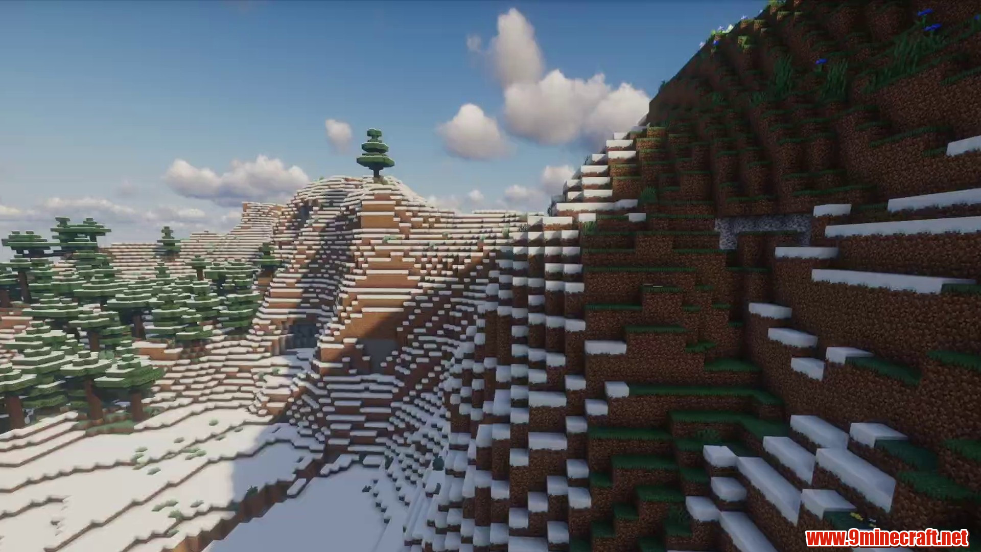 Scenic terrain from Minecraft seed 3032989938762017351