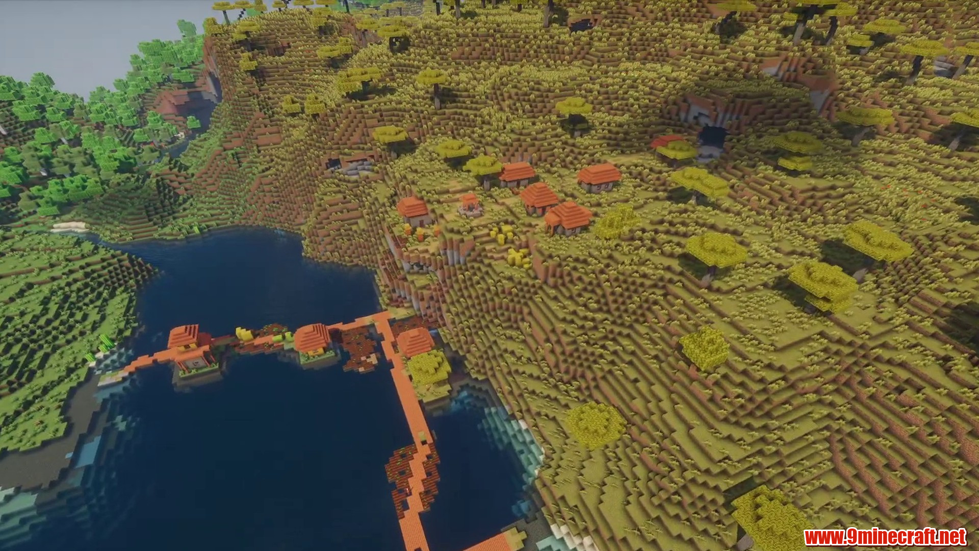 Village Valley Seed in Minecraft seed -3265900585499406363
