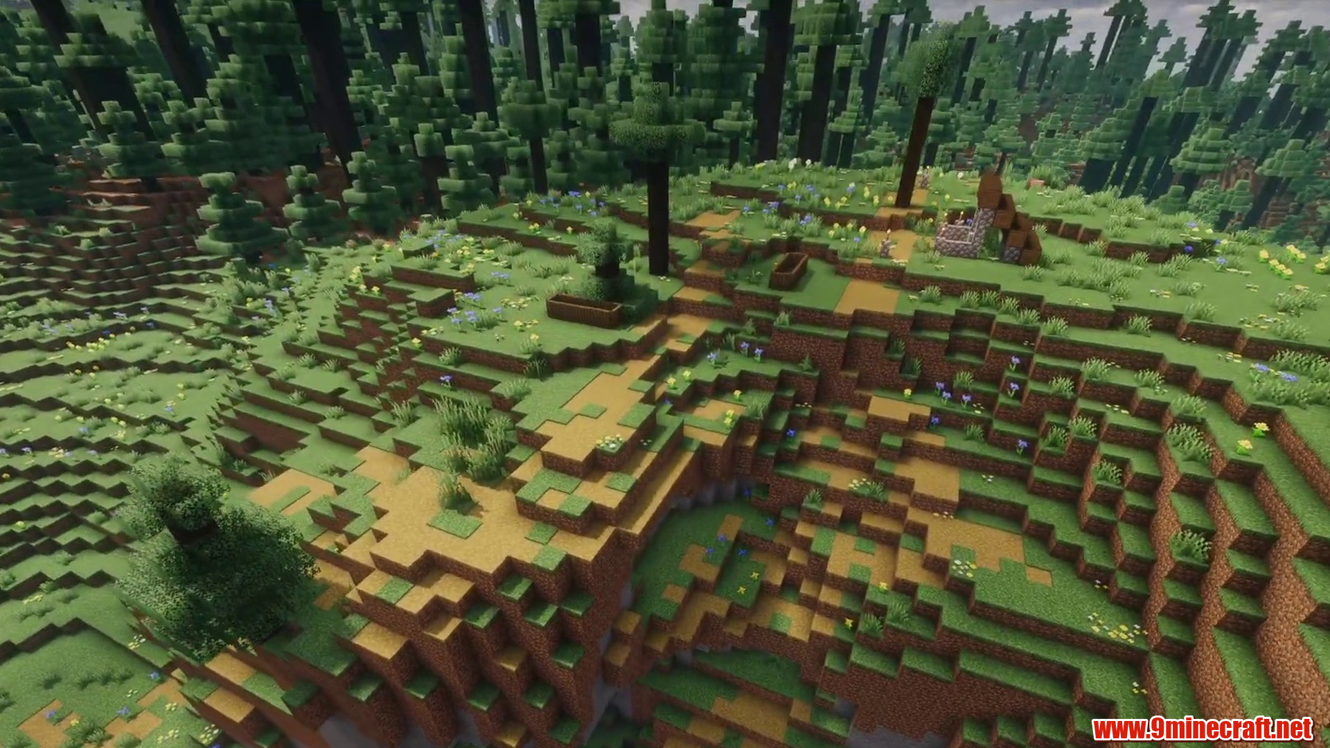 Scenic terrain from Minecraft seed 403838806398805911