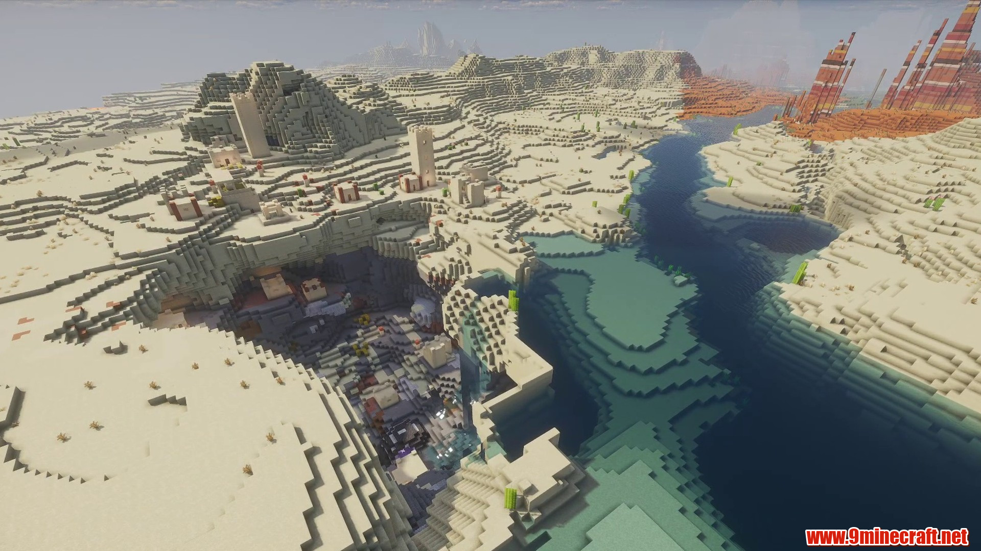 Desert Village in Minecraft seed 661054363300749423