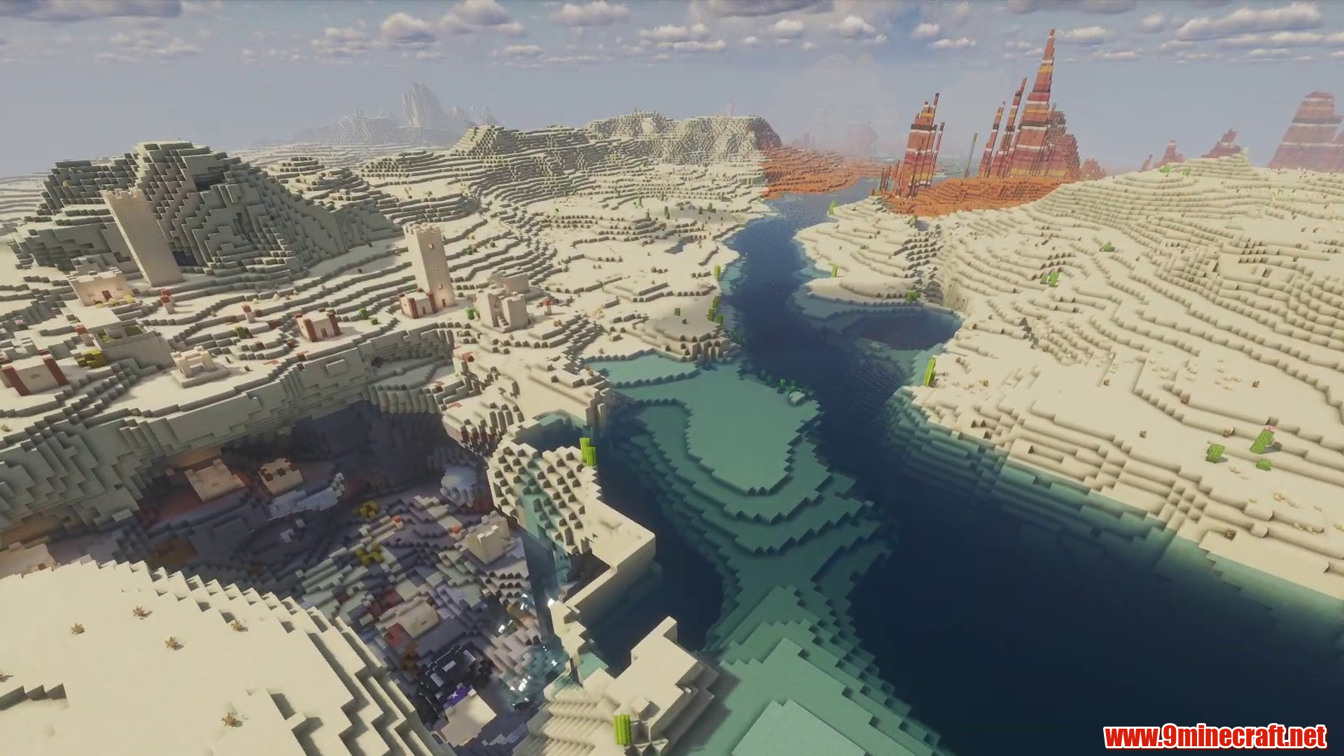 Scenic terrain from Minecraft seed 661054363300749423