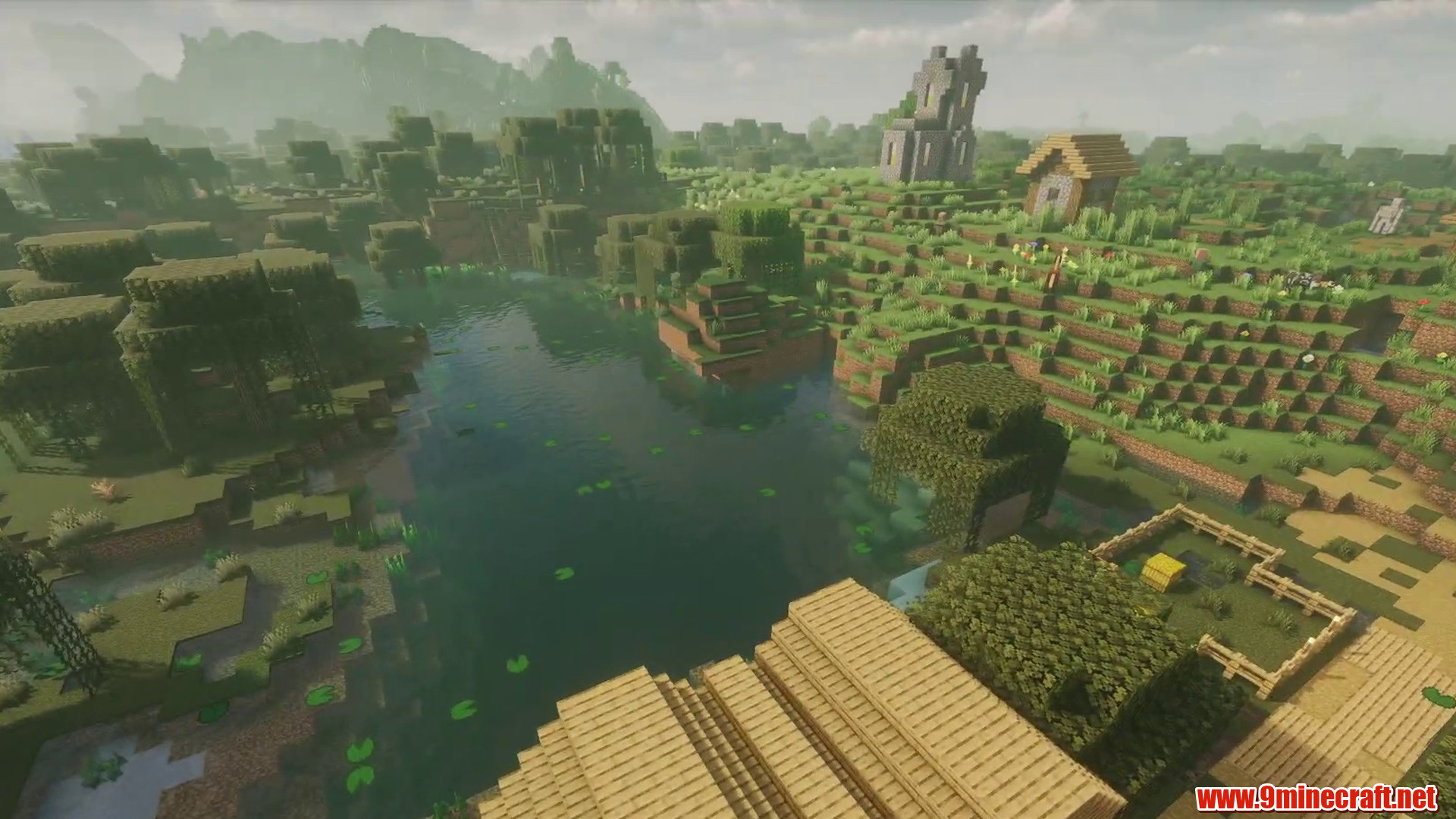 Scenic terrain from Minecraft seed -67374866117424233