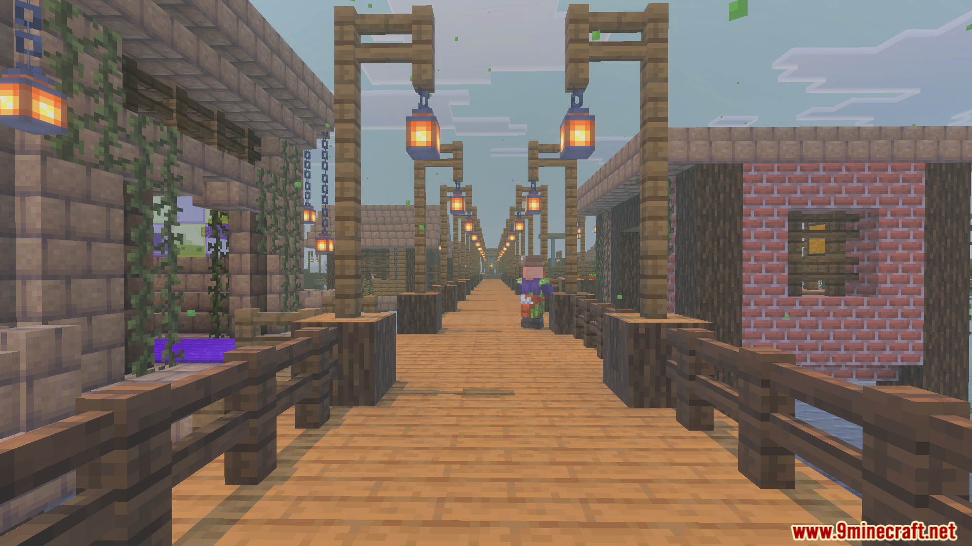 Detailed village layouts and paths featured in the Villages Plus Addon