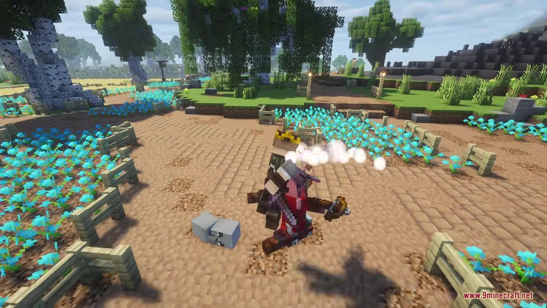 Visceral Combat Mod Screenshot 12 Visceral Combat Mod adds heavy impact effects and glowing slashes to melee fights