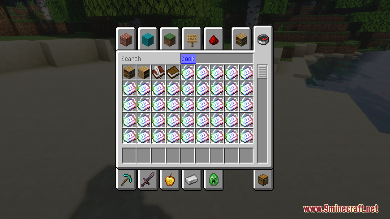 Visible Enchanted Books Resource Pack provides unique icons for every enchanted book