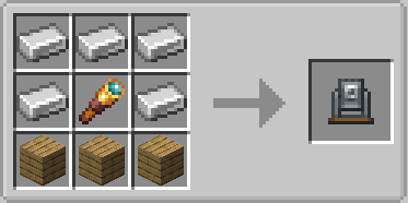 Vista Mod Screenshot 17 Crafting a View Finder camera block in a Minecraft crafting table