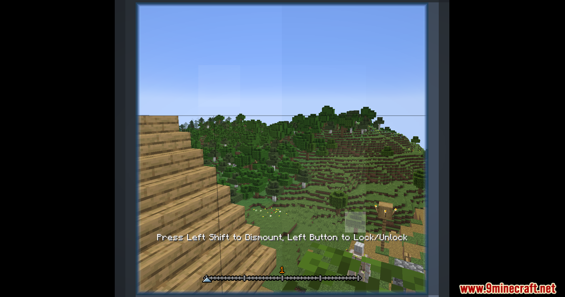 Vista Mod Screenshot 2 First person view through a security camera looking at a forest landscape