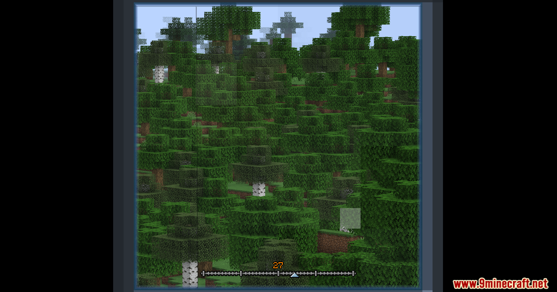 Vista Mod Screenshot 5 Viewing a forest through a camera feed using the Vista Mod interface