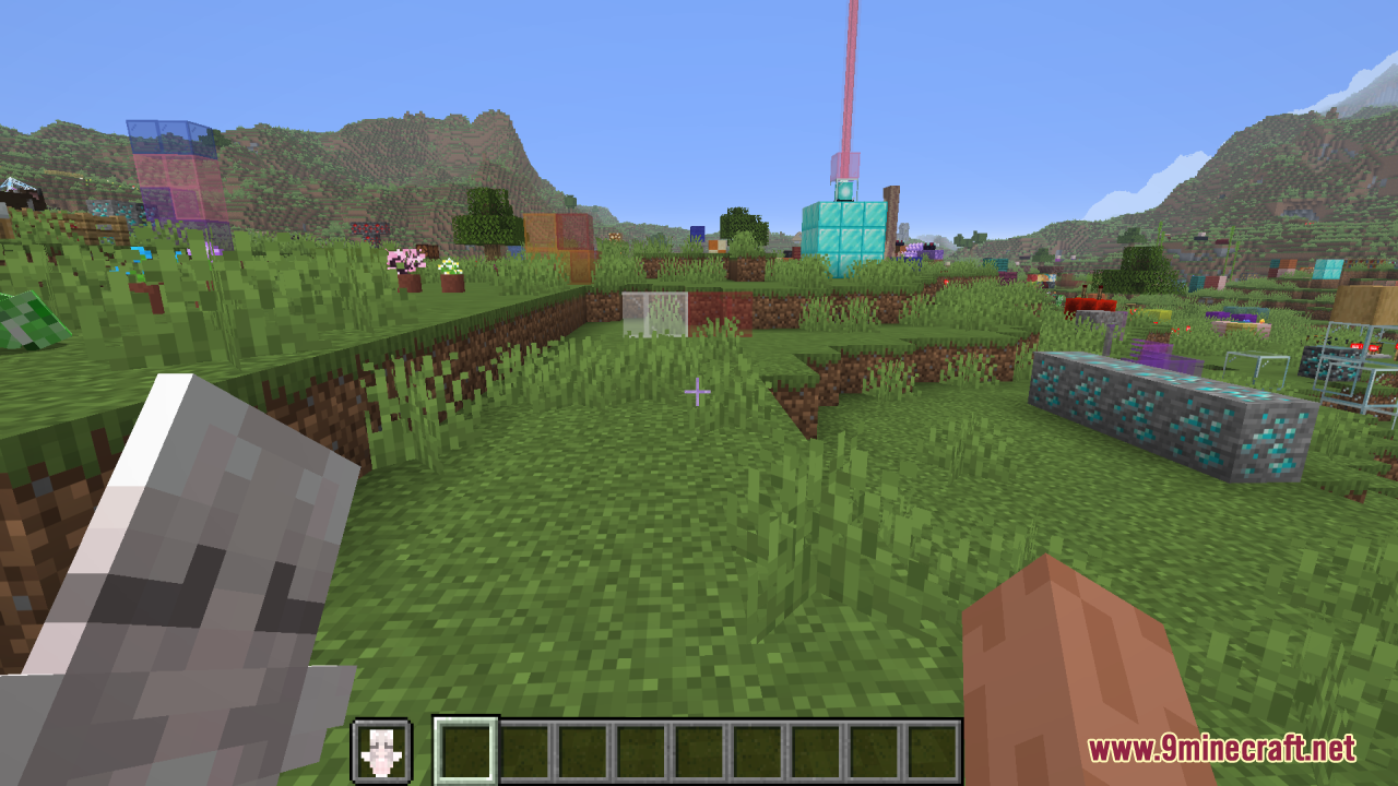 White Girlfriend Totem of Undying Resource Pack Screenshot 2 First person view of a player holding a custom white totem item