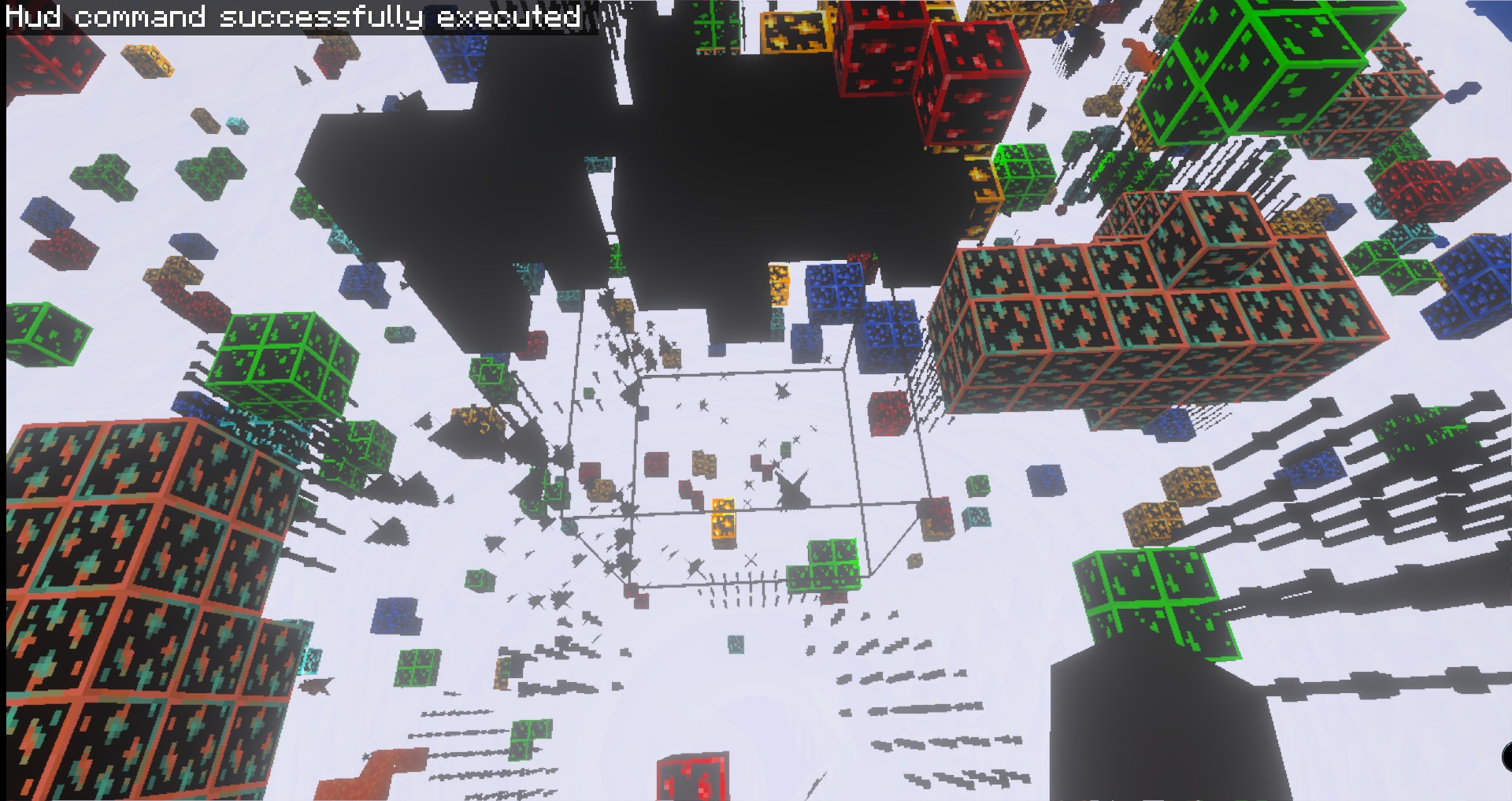 X Ray Glow Texture Pack Screenshot 3 Glowing outlines on precious ores seen through transparent stone layers in Minecraft