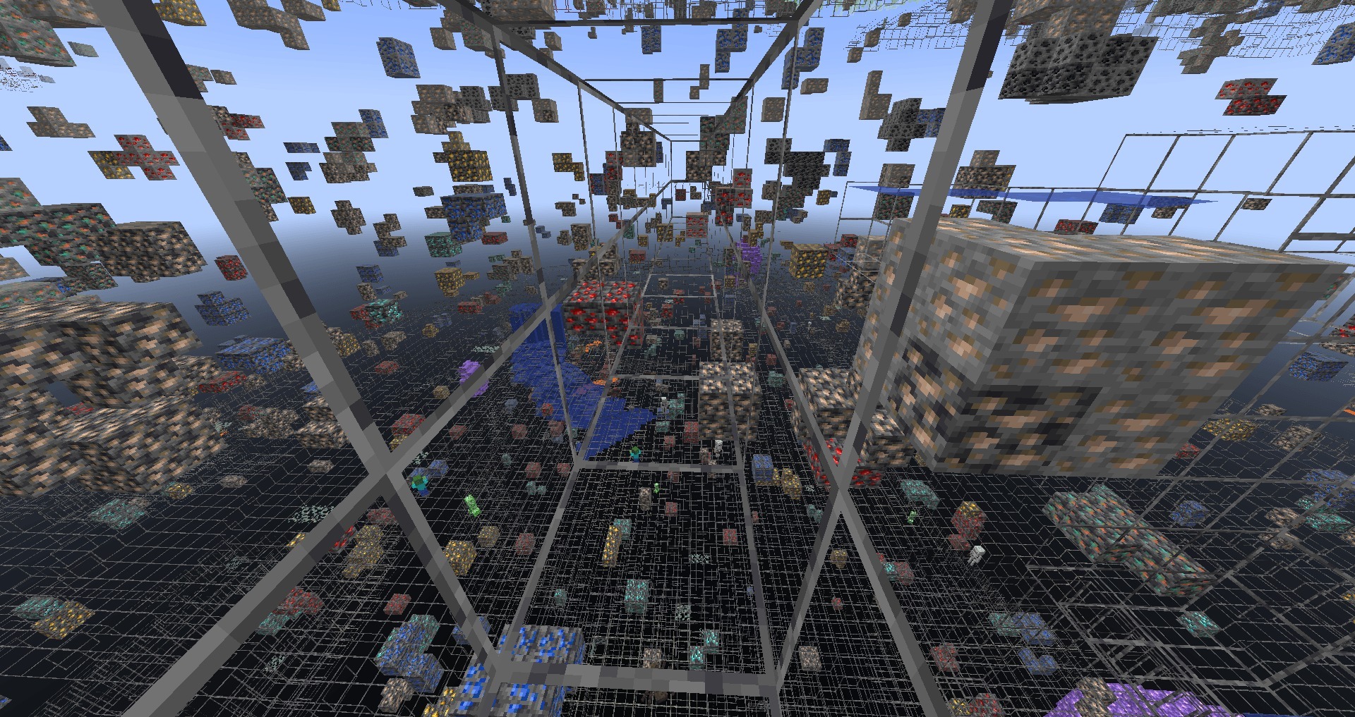 X-Ray Pluss Shader Screenshot 1 X Ray Pluss Shader making stone transparent to reveal hidden ores