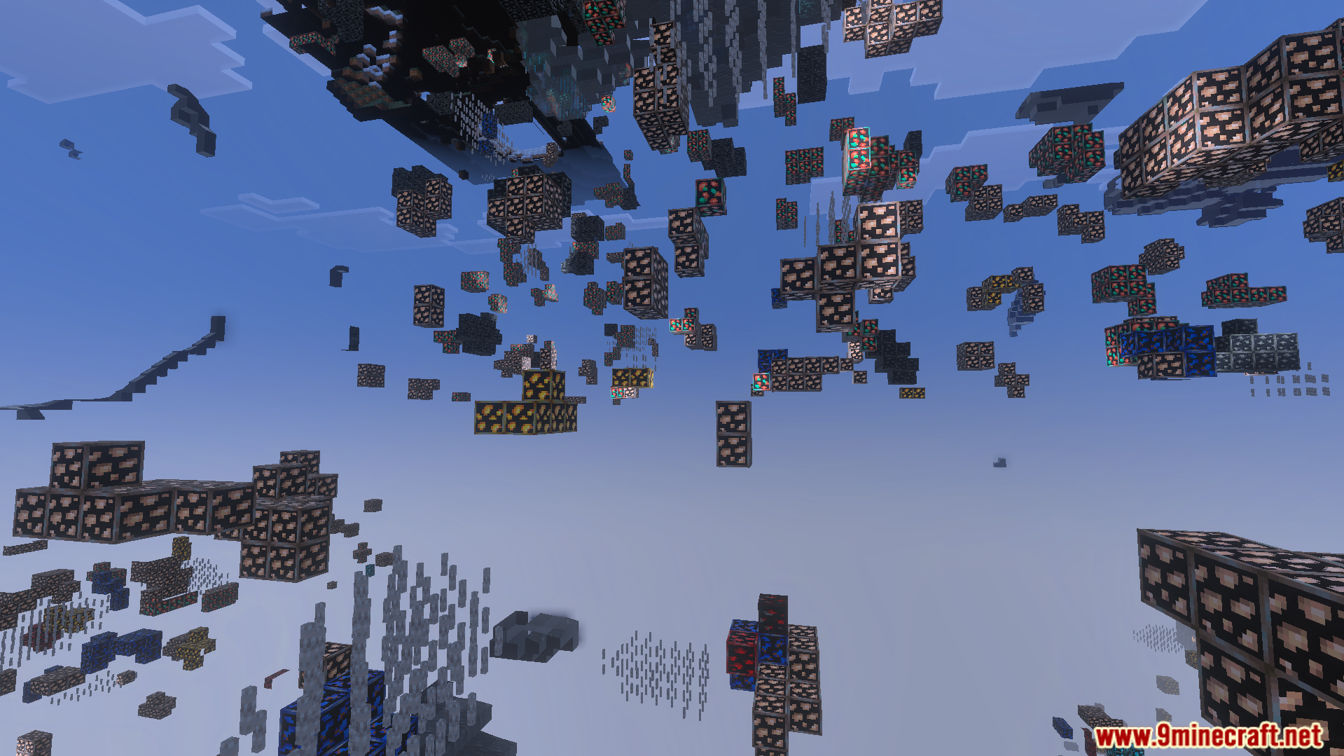 XRay Ultimate Outlined Ores Texture Pack Screenshot 2 Valuable ores highlighted with bright outlines visible through solid stone blocks while mining