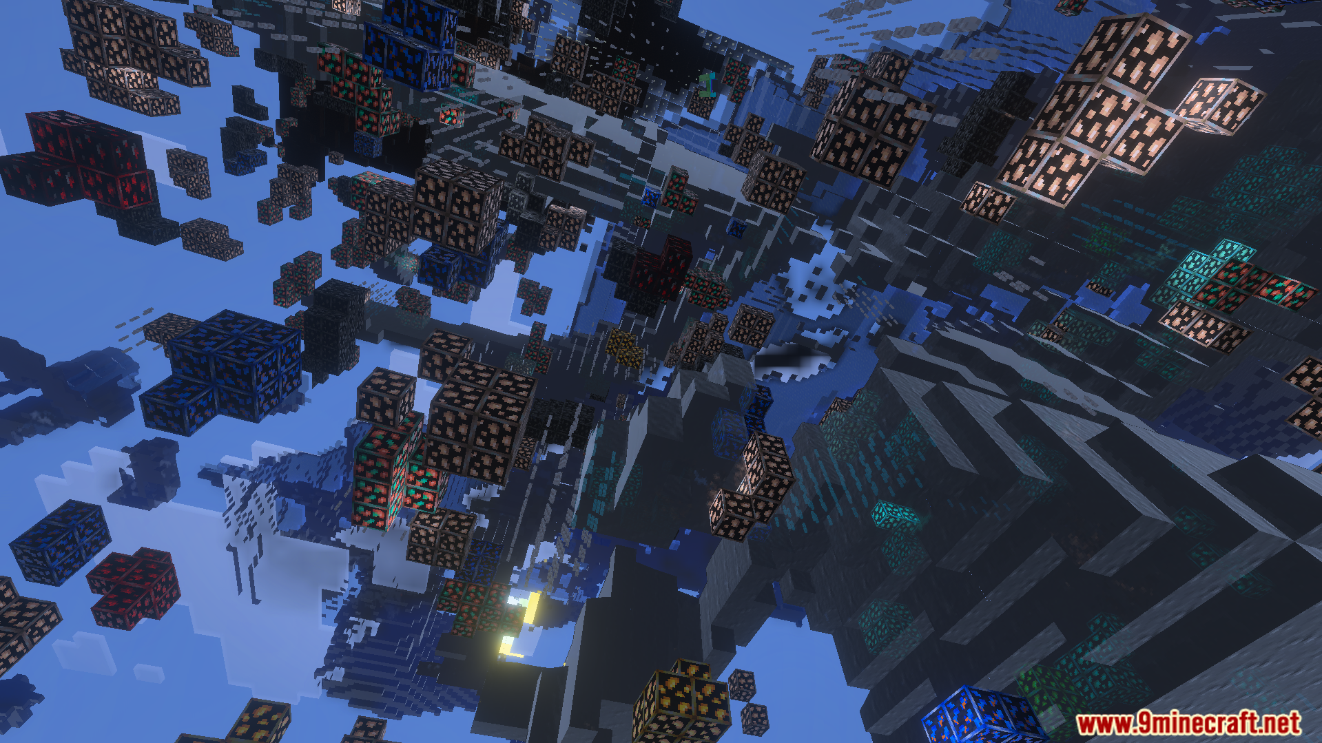 XRay Ultimate Outlined Ores Texture Pack Screenshot 5 XRay Ultimate Outlined Ores Texture Pack reveals valuable blocks through solid stone walls