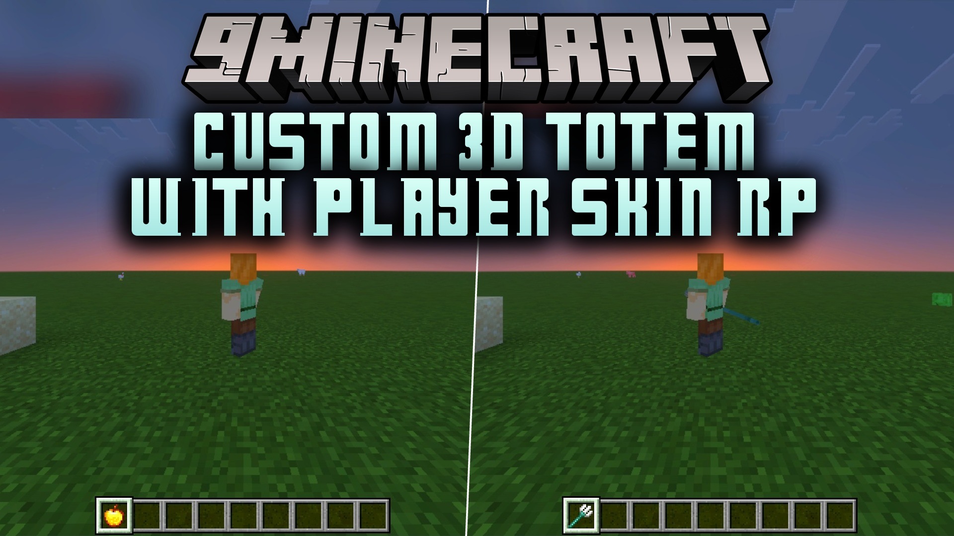 Custom 3D Totem with Player Skin RP Texture Pack (1.21) – Your Miniature Player Totem