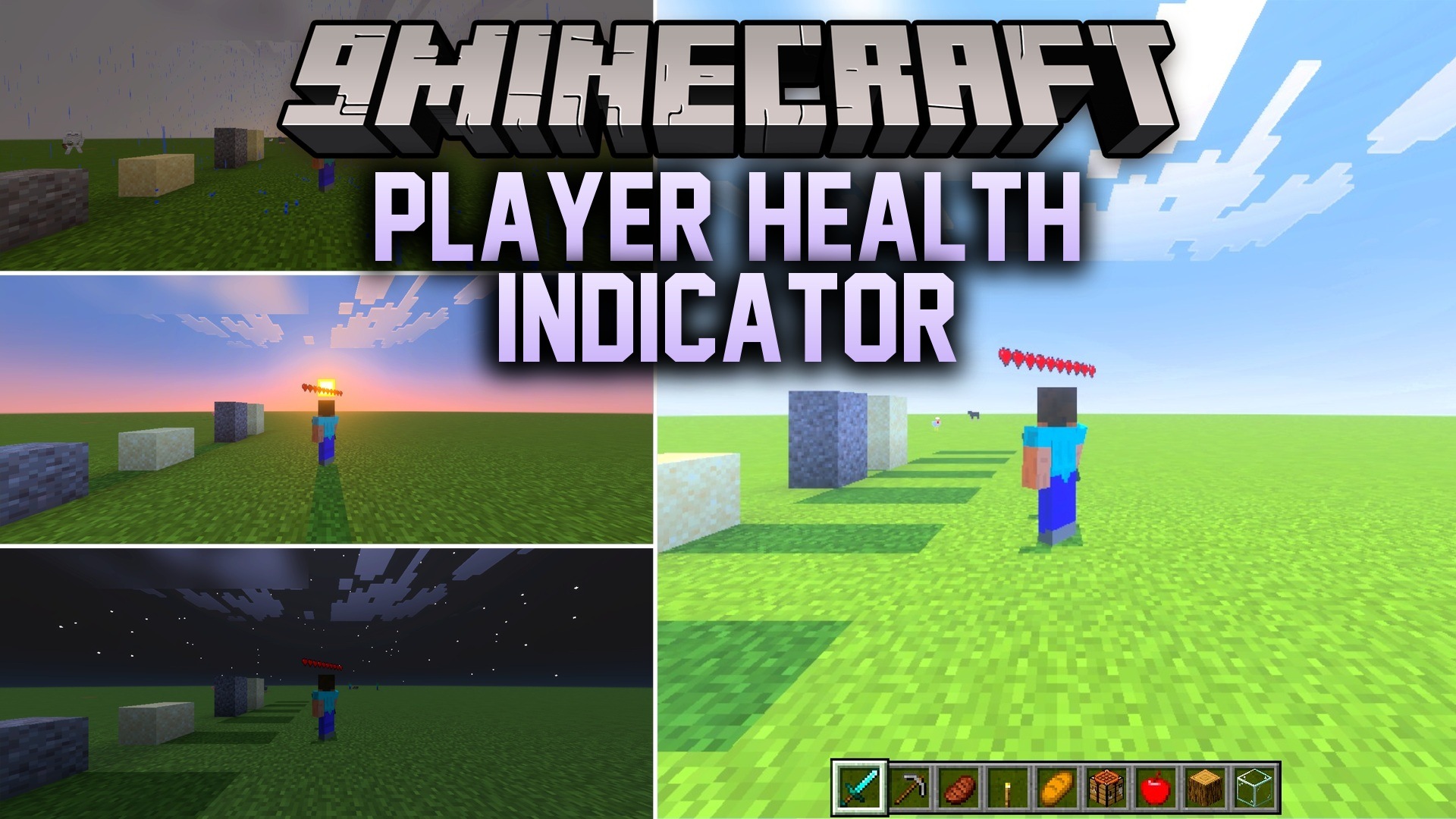 Player Health Indicator Texture Pack (26.x) – Visible Real-time Hearts