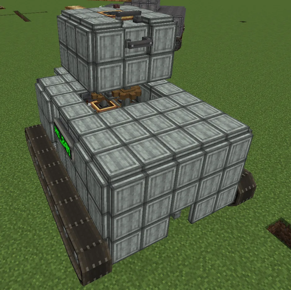 Exterior of the IS 24m tank schematic with grey armor and treads