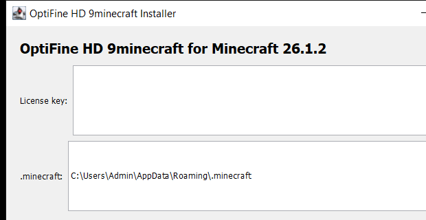 OptiFine HD 9minecraft installer