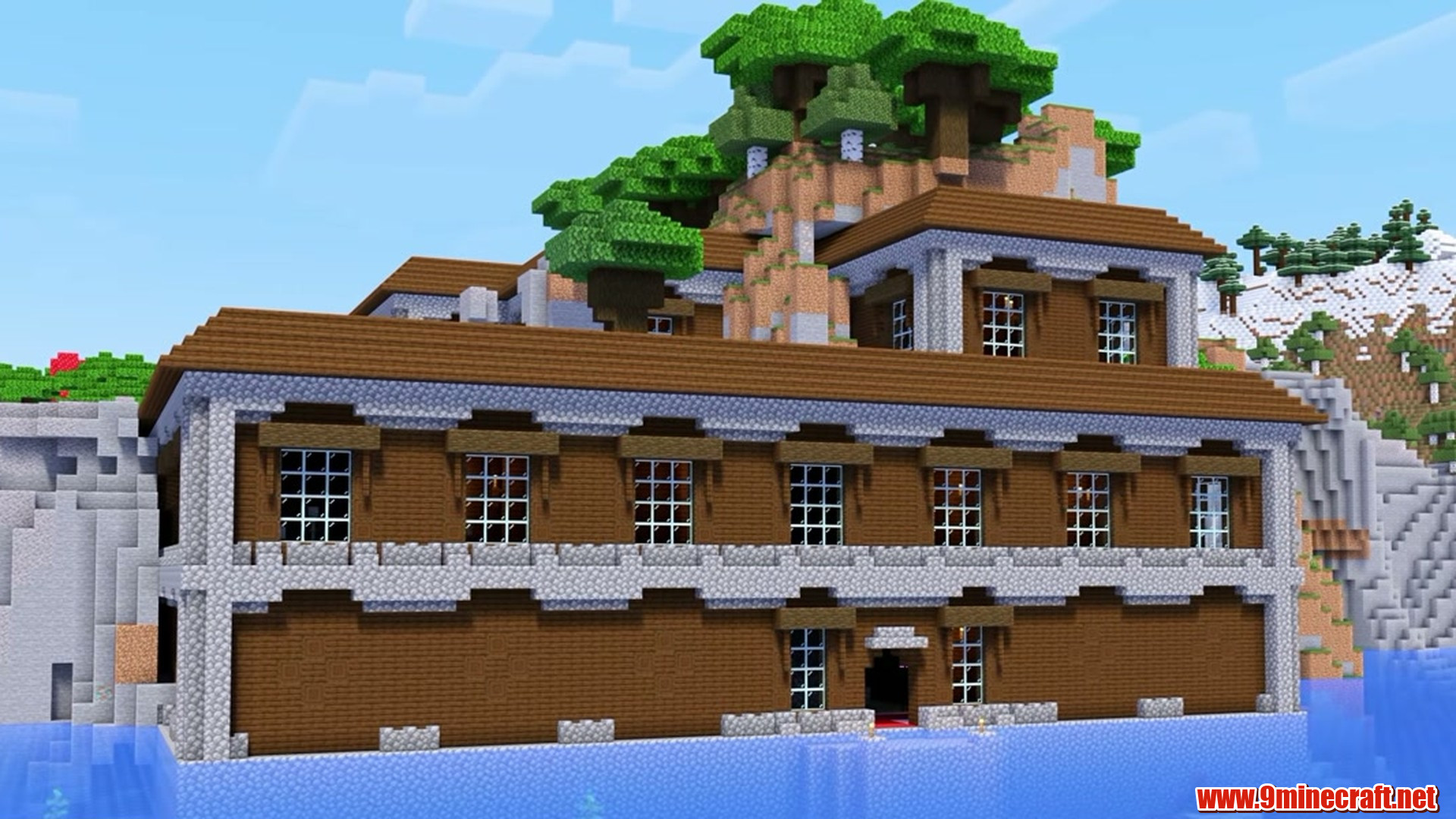 Partly Buried Woodland Mansion - Minecraft seed 7899595221677749176