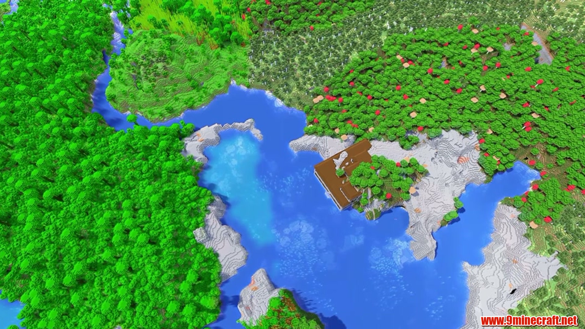Partly Buried Woodland Mansion - Minecraft seed 7899595221677749176