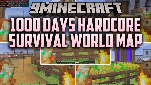1000 Days Hardcore Survival World Map (MCPE) Thumbnail
