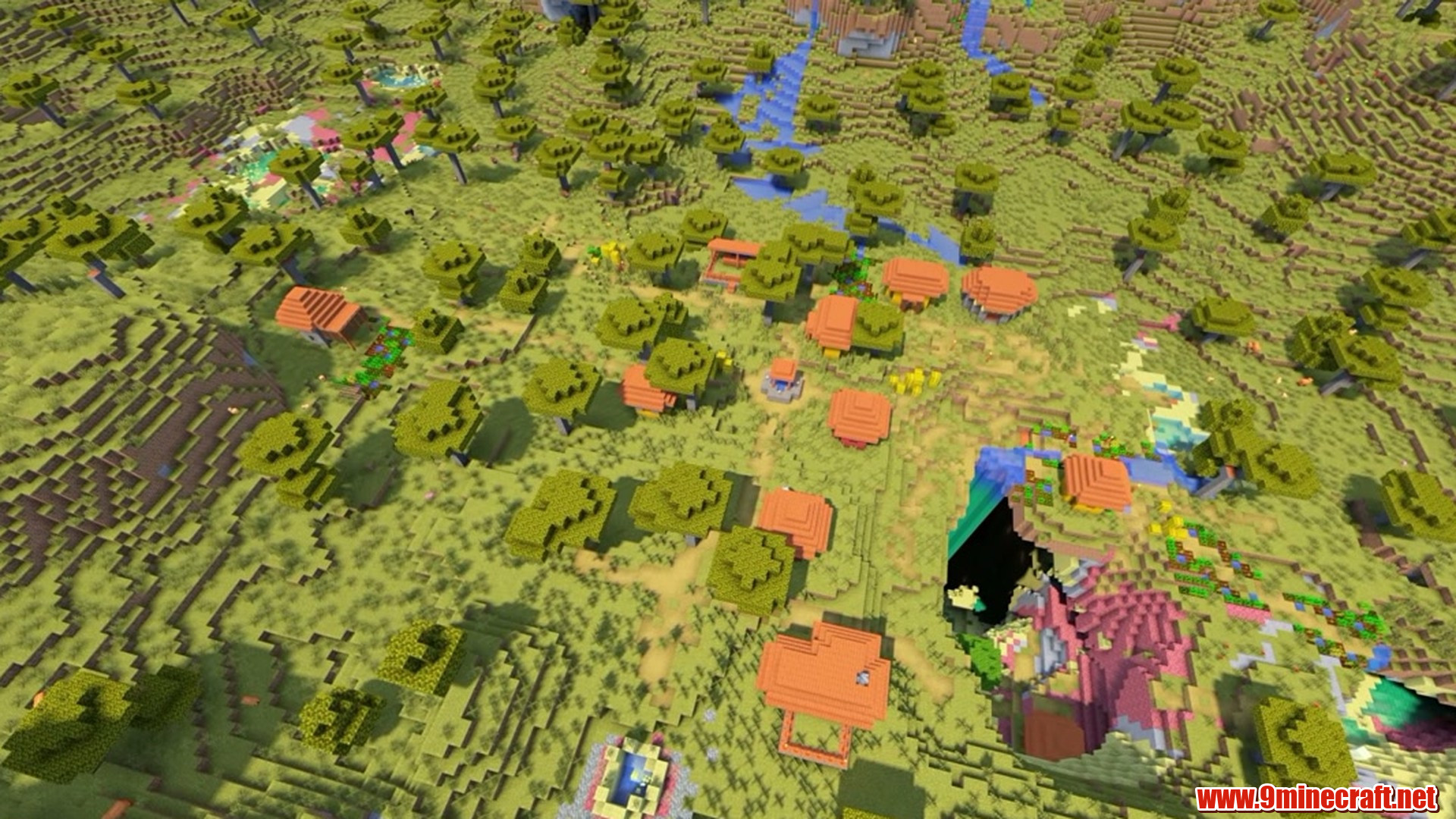 Sulfur Crater Village - Minecraft seed 109626954616