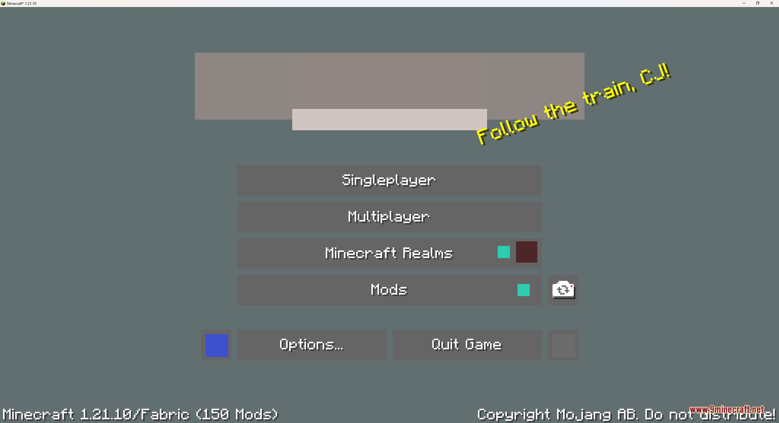 1x1 Ultimate Resource Pack Screenshot 4 Minecraft main menu screen featuring simplified solid color background and UI elements