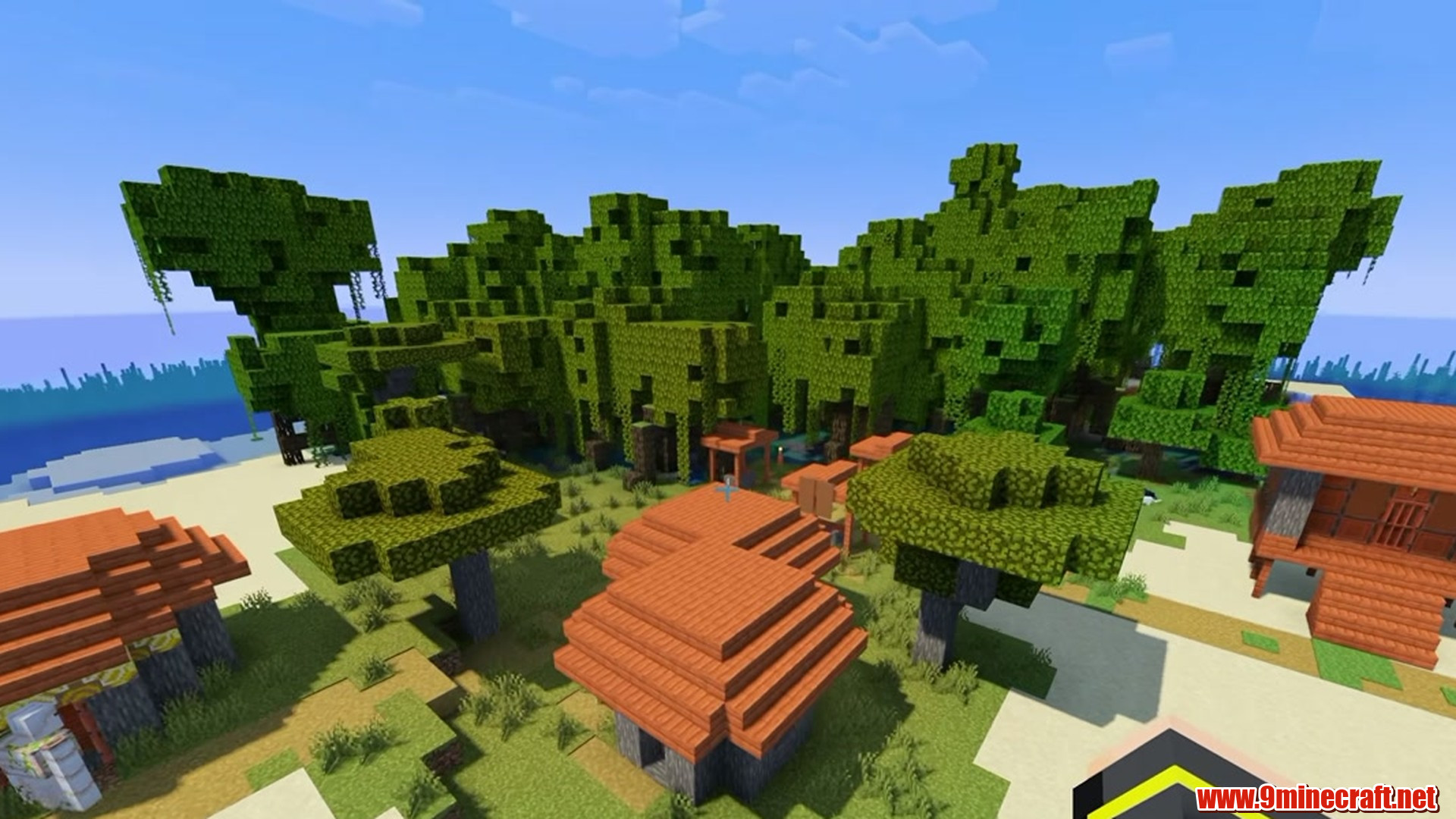 Mangrove Village Island - Minecraft seed -367606319583958422