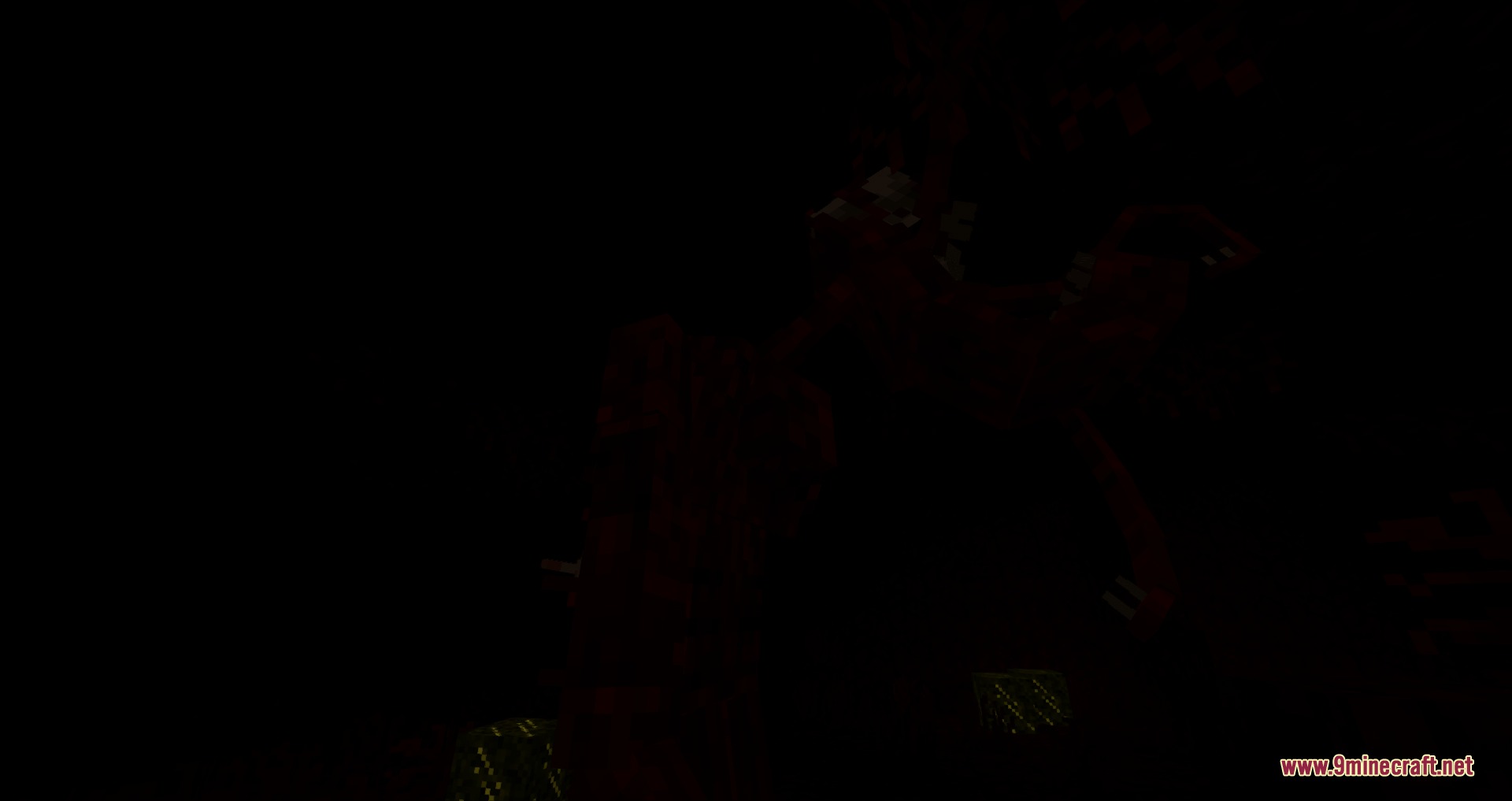 Abominations Infection Mod Screenshot 3 A tall fleshy monster looms in the pitch black darkness of night