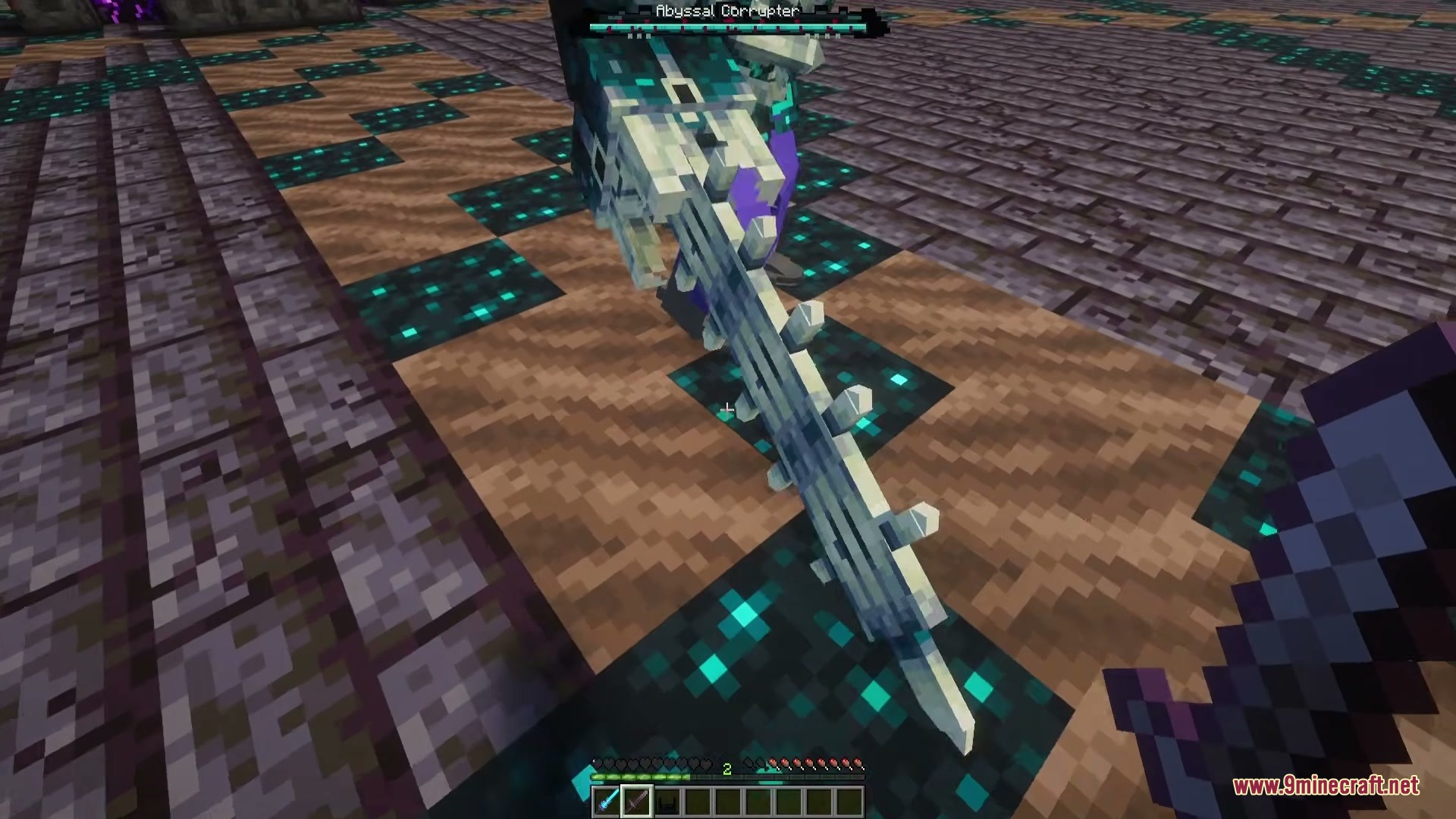 Abyssal Corrupter Mod Screenshot 7 Close up of a giant bone sword held by the Abyssal Corrupter