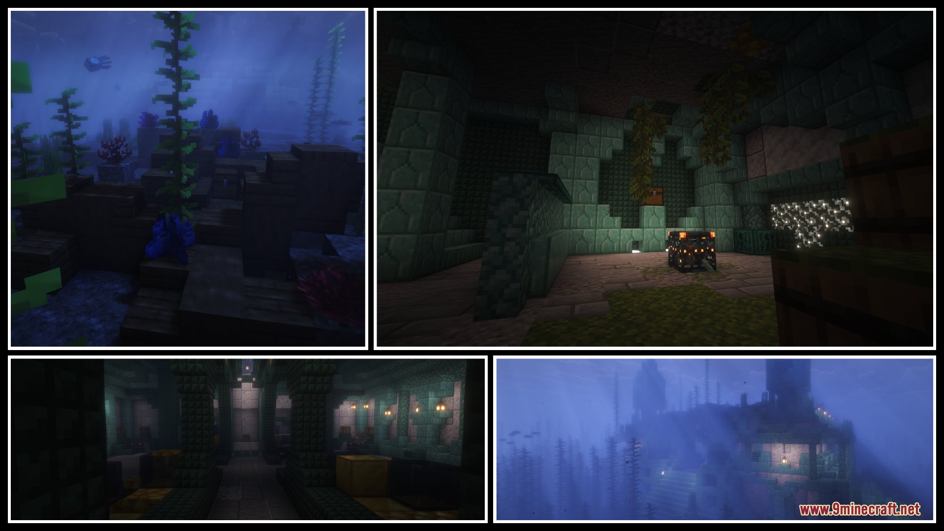 Abyssal Echoes Unbound Mod Screenshot 5 Abyssal Echoes Unbound Mod adds many unique structures to the ocean floor