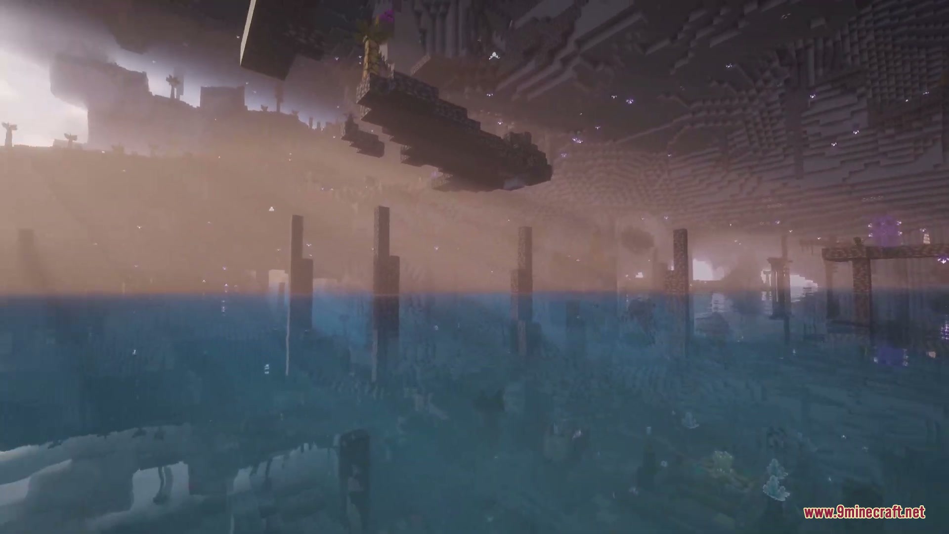 Abyssal Tides Mod Screenshot 3 A vast underwater dimension with submerged structures and custom aquatic biomes