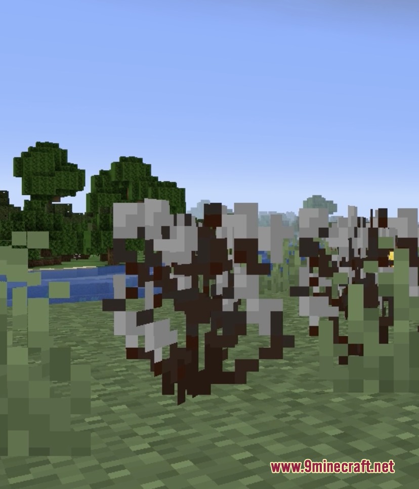 Aeronautics Winds & Weather Mod Screenshot 5 Wild cotton plants growing naturally in a grassy forest biome near water