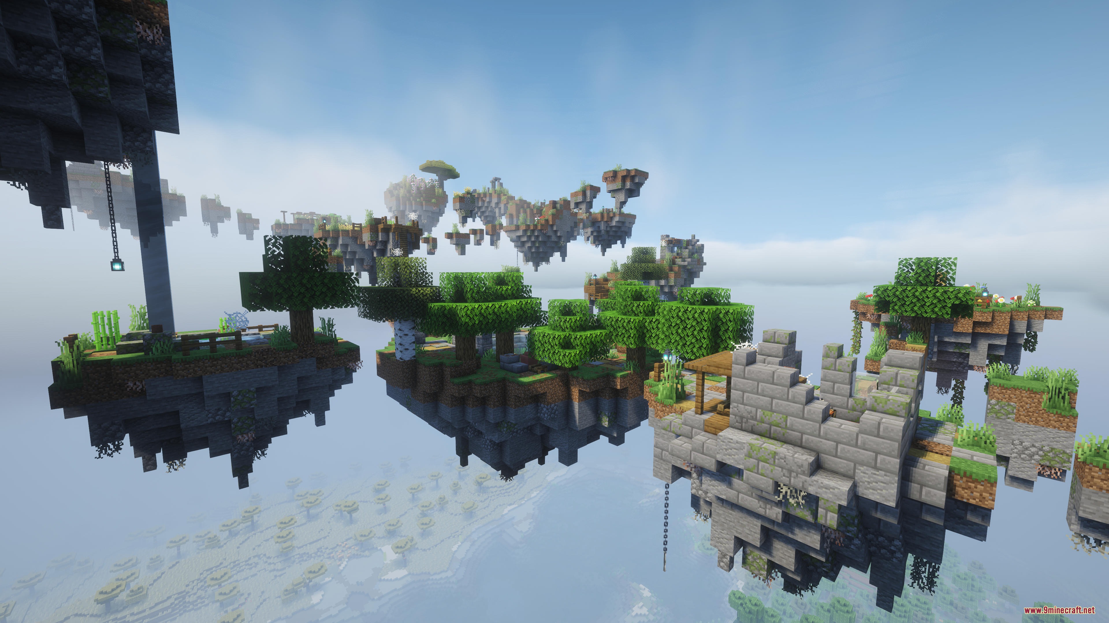 Aetheric Echoes Orbiting Mod adds clusters of floating islands with ancient ruins