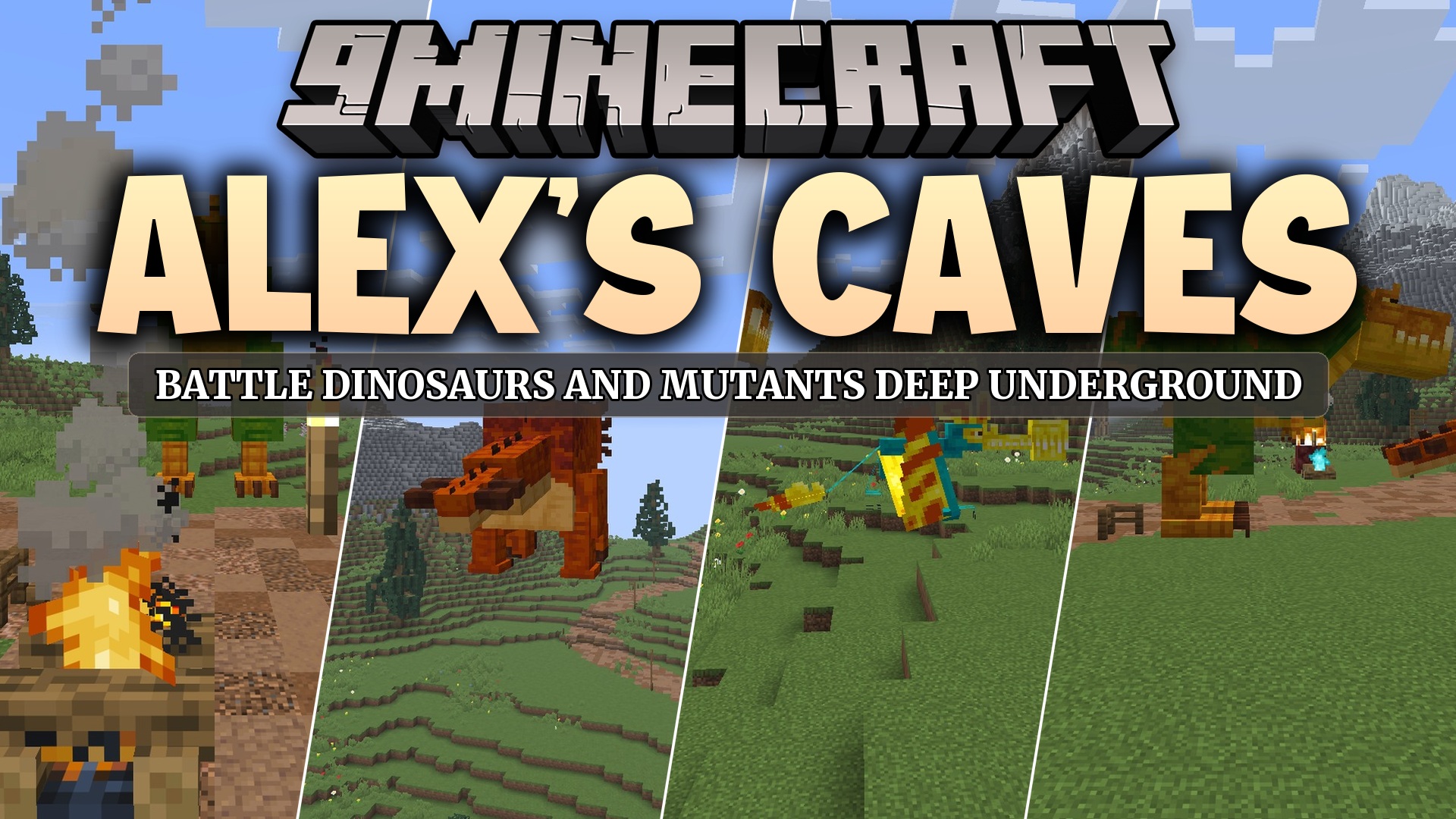 Alex's Caves 9minecraft Mod (26.2) – Battle Dinosaurs and Mutants Deep Underground