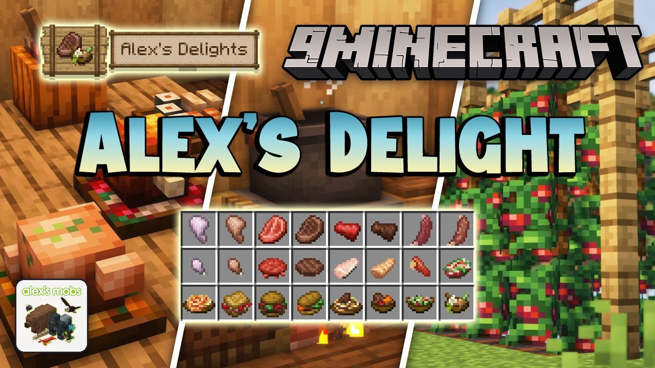 Alex's Delight Mod (1.21.1, 1.20.1) – Alex's Mobs + Farmer's Delight