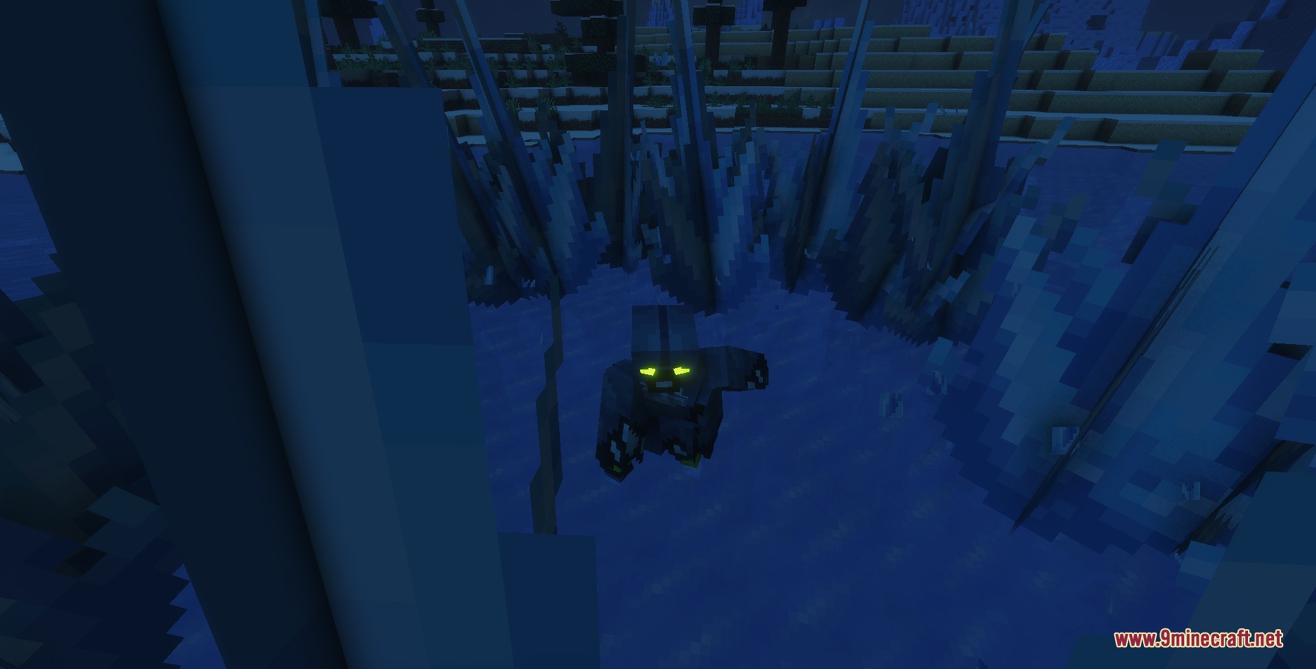 Aliens Reworked Mod Screenshot 2 A character using special abilities surrounded by sharp blue ice spikes