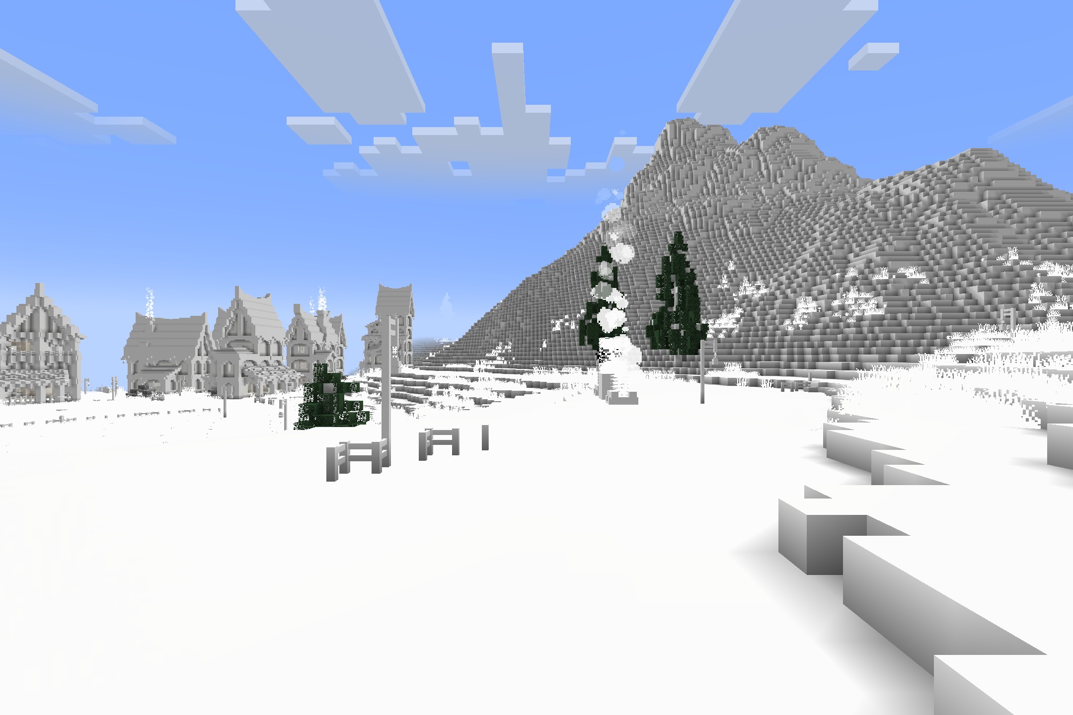 All-White Textures Resource Pack (26.2, 1.20.1) – A Blank White Canvas Survival — screenshot 2