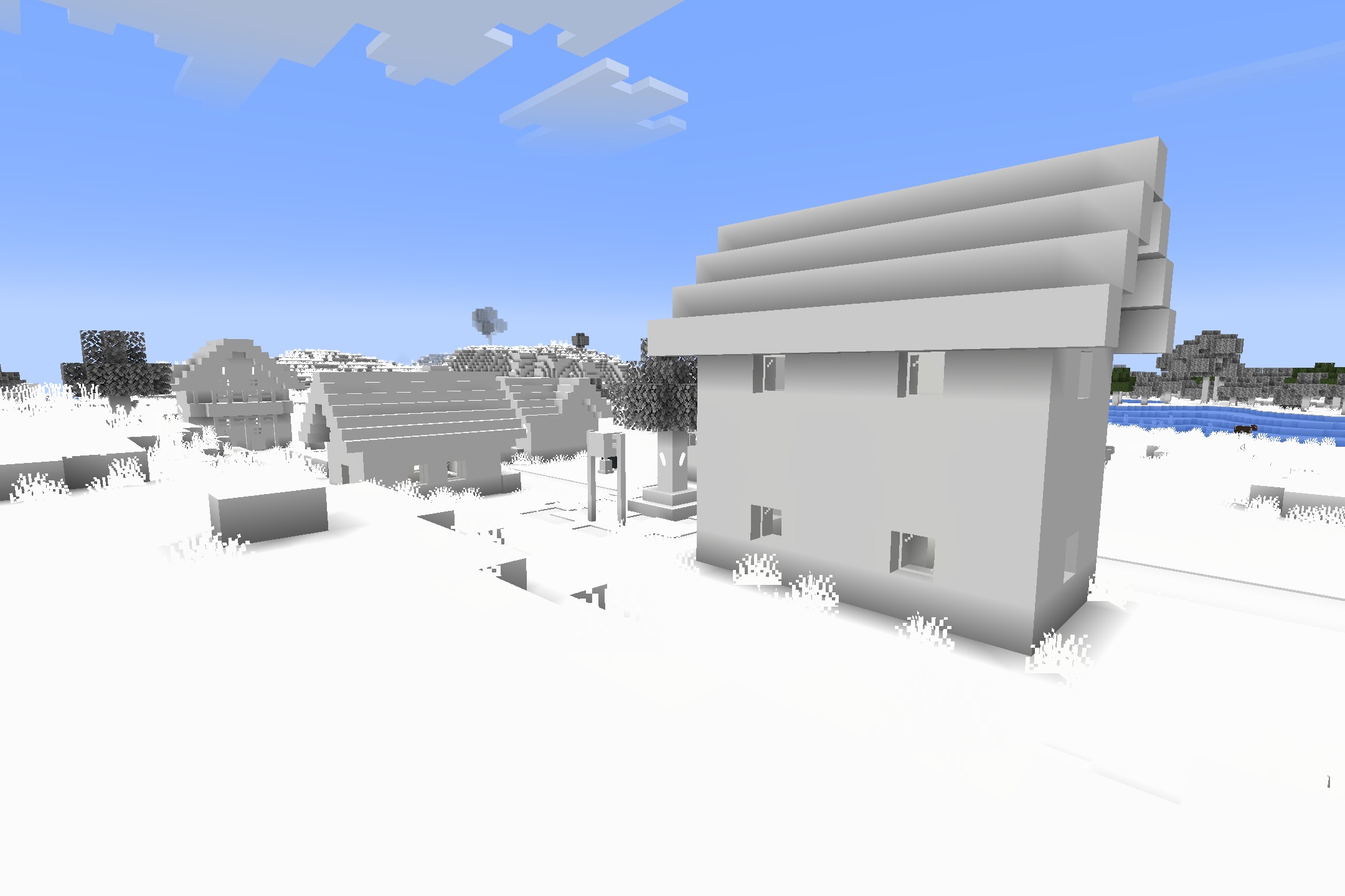All-White Textures Resource Pack (26.2, 1.20.1) – A Blank White Canvas Survival — screenshot 3
