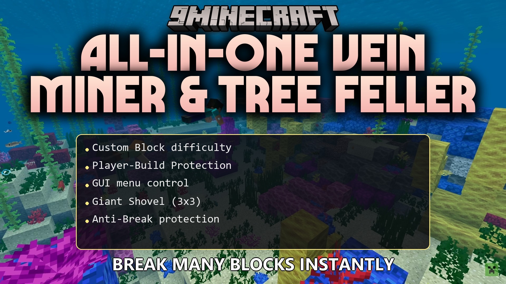 All in One Vein Miner & Tree Feller Plugin